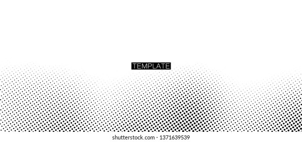 Monochrome printing raster. Abstract vector halftone background. Vector illustration. Black and white texture of dots