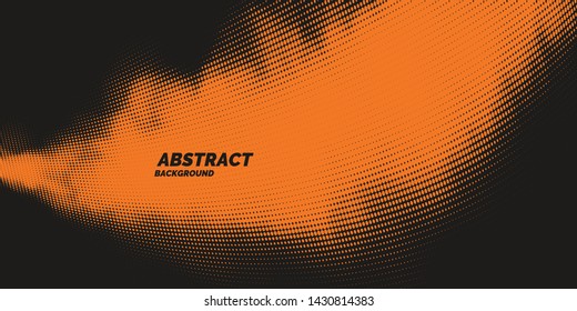 Monochrome printing raster. Abstract vector halftone background.