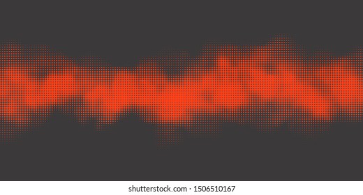 Monochrome printing raster. Abstract vector halftone background.