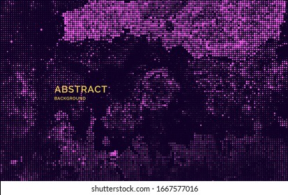 Monochrome printing raster. Abstract vector halftone background.