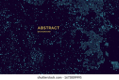Monochrome printing raster. Abstract vector halftone background.