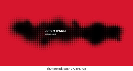 Monochrome printing raster. Abstract vector halftone background. Black and white texture of dots.