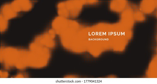 Monochrome printing raster. Abstract vector halftone background.