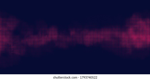 Monochrome printing raster. Abstract vector halftone background.