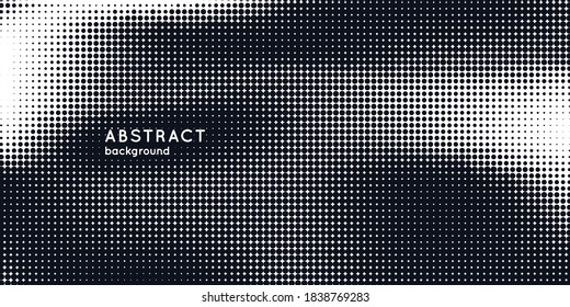 Monochrome printing raster. Abstract vector halftone background. Black and white texture of dots.
