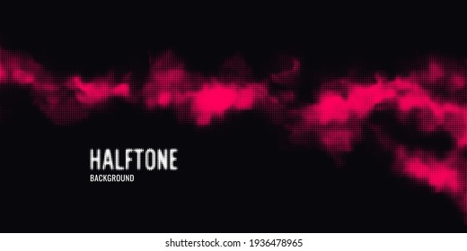 Monochrome printing raster. Abstract vector halftone background.