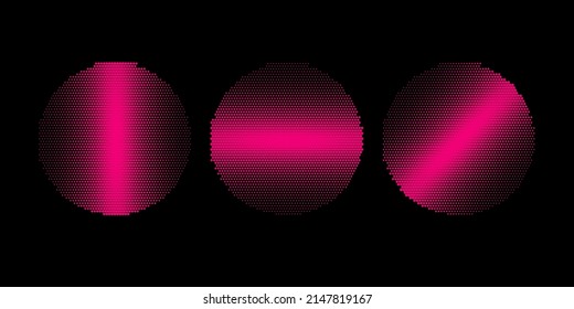 Monochrome printing raster. Abstract vector halftone shapes.