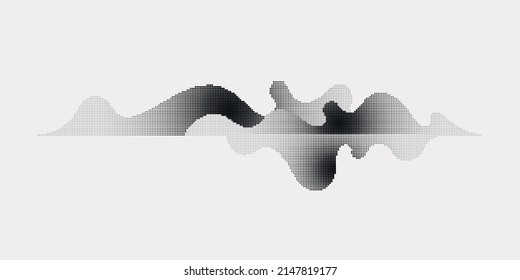 Monochrome printing raster. Abstract vector background. Texture of dots.