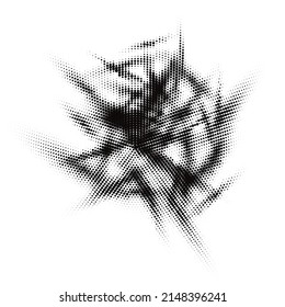 Monochrome printing raster, abstract vector halftone background.