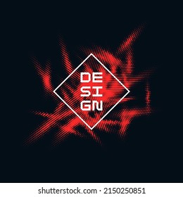 Monochrome printing raster, abstract vector halftone background.