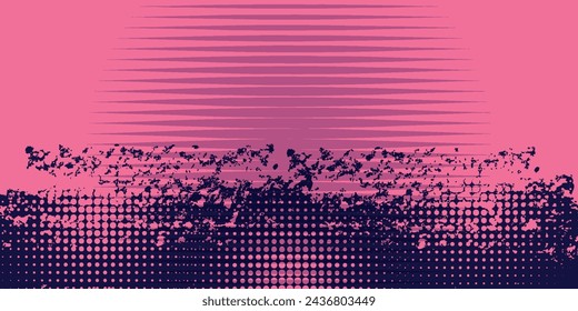 Monochrome printing raster. Abstract vector halftone background.