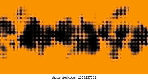 Monochrome printing raster. Abstract vector halftone background.