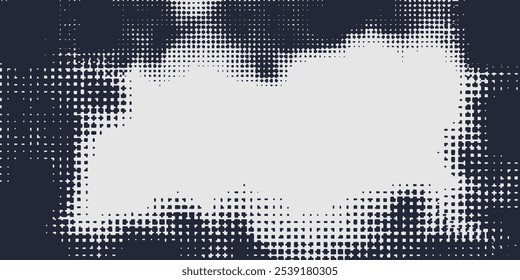 Varredura de impressão monocromática. Plano de fundo de meio-tom de vetor abstrato. Textura em preto e branco de pontos. eps 10