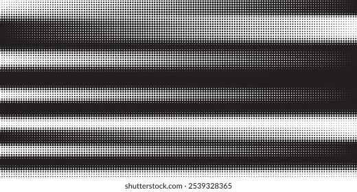 Monochrome printing raster, abstract vector halftone background.