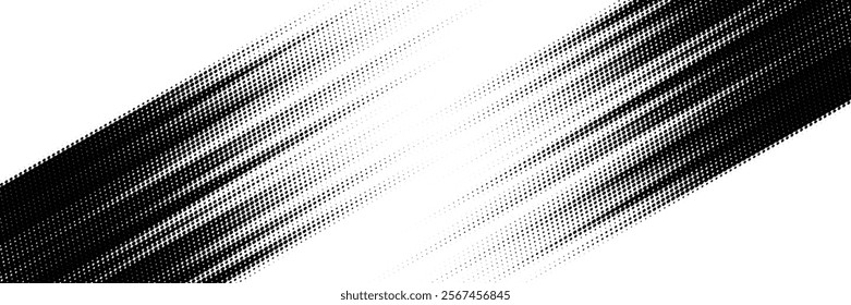 Monochrome printing raster, abstract vector halftone background.