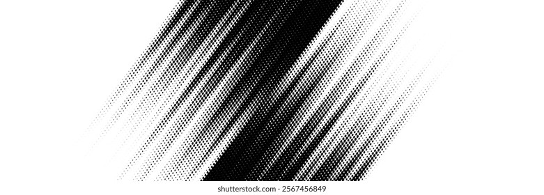 Monochrome printing raster, abstract vector halftone background.