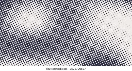 Monochrome printing raster, abstract vector halftone background.
