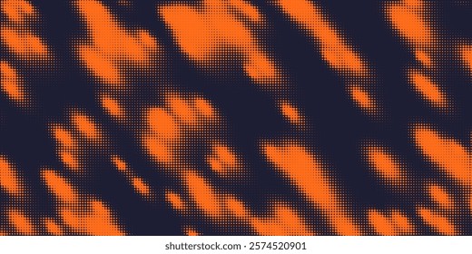Monochrome printing raster, abstract vector halftone background.