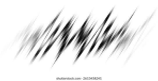 Monochrome printing raster, abstract vector halftone background