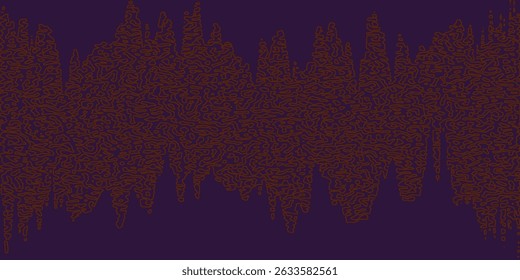 Varredura de impressão monocromática. Vetor abstrato linha turing padrões fundo.