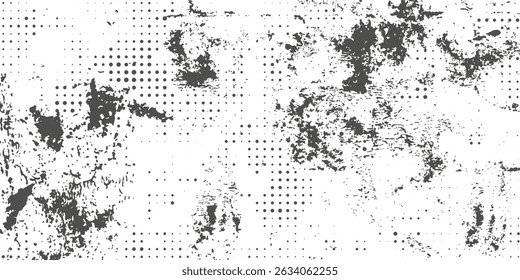 Impressão monocromática raster, vetor abstrato plano de fundo de meio-tom. eps10