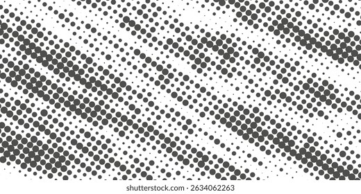 Varredura de impressão monocromática, plano de fundo de meio-tom vetorial abstrato.