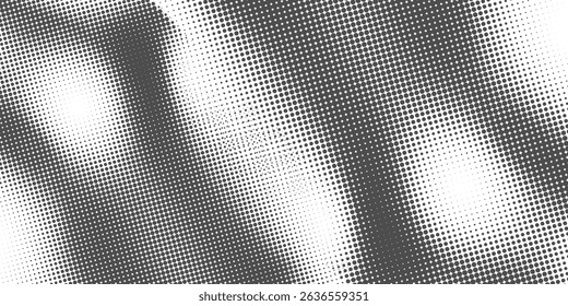 Monochrome printing raster, abstract vector halftone background.