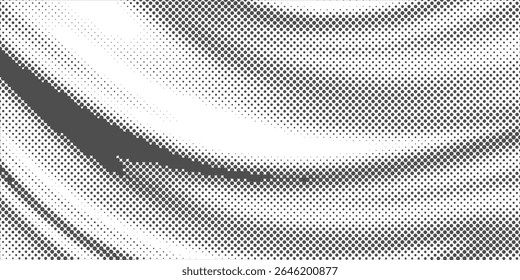 Monochrome printing raster, abstract vector halftone background.