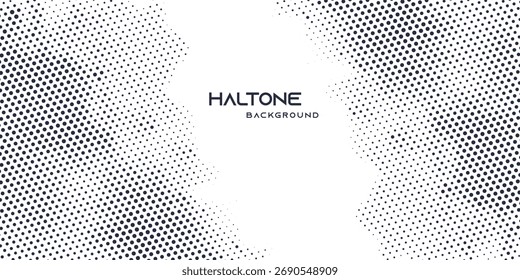 Monochrome printing raster. Abstract vector halftone background. Black and white texture of dots.