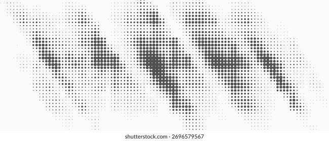 Schwarzweiß-Druckraster, abstrakter Vektor-Halbtonhintergrund.