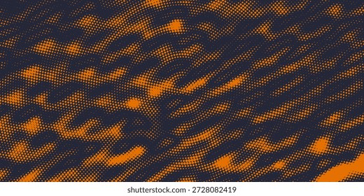 Varredura de impressão monocromática. Plano de fundo de meio-tom de vetor abstrato.