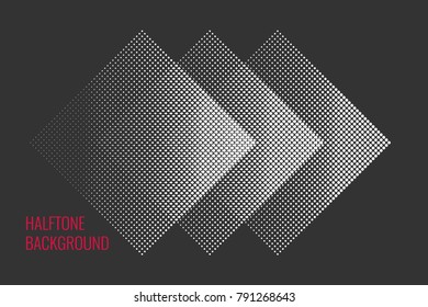 Monochrome printing raster. Abstract vector halftone background. Black and white texture of dots.