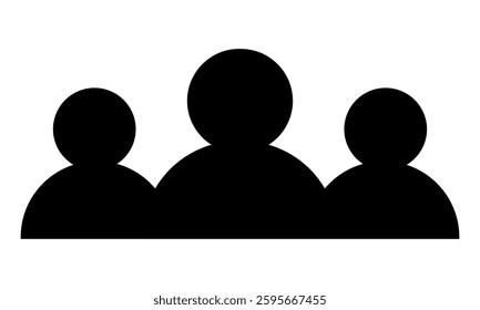 Monochrome Profile icon. Avatar icons set. Male and female head silhouettes.  User icon vector set. Person icon, User icon for web site,  illustration, Persons symbol eps10 33