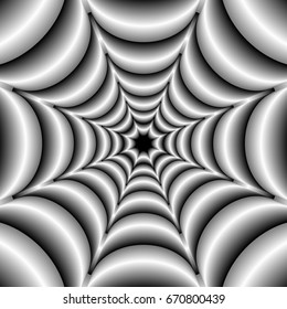 monochrome psychedelic background with the illusion of movement. vector