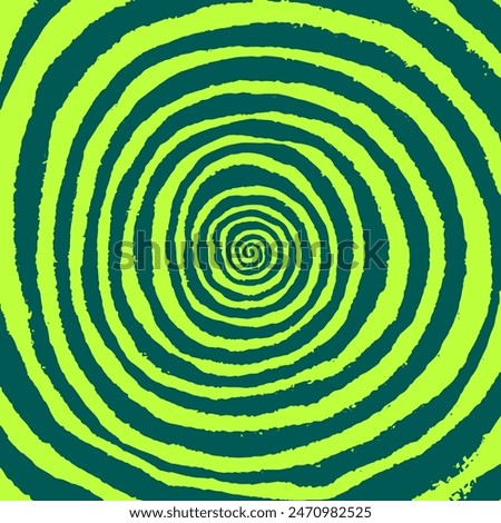 Monochrome psychedelic background. Vector spiral pattern. Optical illusion style