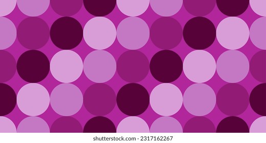 Monochrome purple circle repeat seamless pattern background