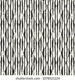 Monochrome Ragged Striped Textured Pattern