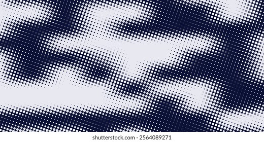 Monochrome raster printing, abstract vector halftone background. Black and white dot texture.