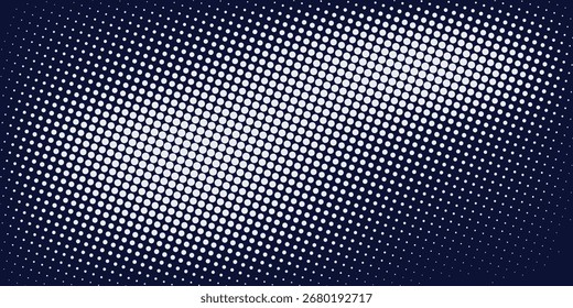 Monochromer Rasterdruck, abstrakter Vektor-Halbtonhintergrund. Schwarz-weiße Punktstruktur.
