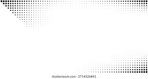 Impressão raster monocromática, plano de fundo de meio-tom vetorial abstrato. Textura de pontos em preto e branco.

