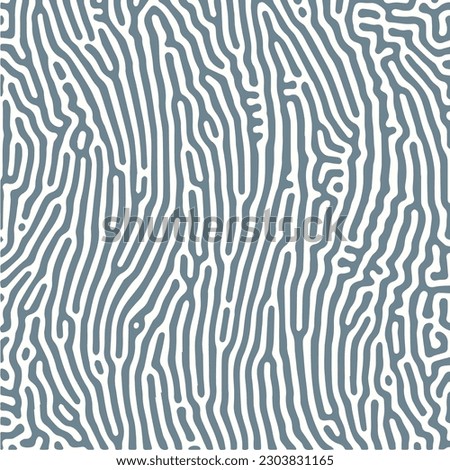 Monochrome reaction diffusion Organic wavy line shapes abstract turing pattern background
