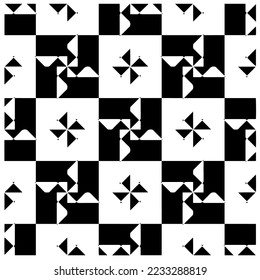 Patrón de repetición monocromo.fondo negro y blanco.Patrón de semitonos abstracto.