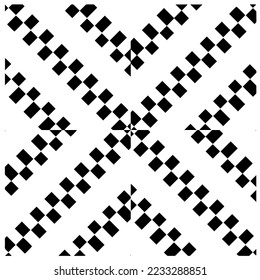 
Monochrome Repeat Pattern.black and white grunge background.Abstract halftone pattern.