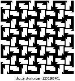 Monochrome Wiederholung Muster.schwarz-weißer brüchiger Hintergrund.Abstraktes Halbtonmuster.