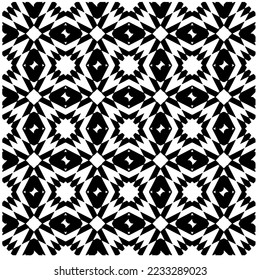 Monochrome Repeat Pattern.black and white grunge background.Abstract halftone pattern.