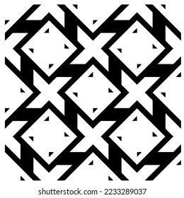 
Monochrome Repeat Pattern.black and white grunge background.Abstract halftone pattern.