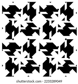 
Monochrome Repeat Pattern.black and white grunge background.Abstract halftone pattern.
