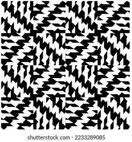 Monochrome Repeat Pattern.black and white grunge background.Abstract halftone pattern.