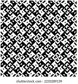 Patrón de repetición monocromo.fondo negro y blanco.Patrón de semitonos abstracto.