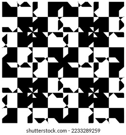 
Monochrome Repeat Pattern.black and white grunge background.Abstract halftone pattern.